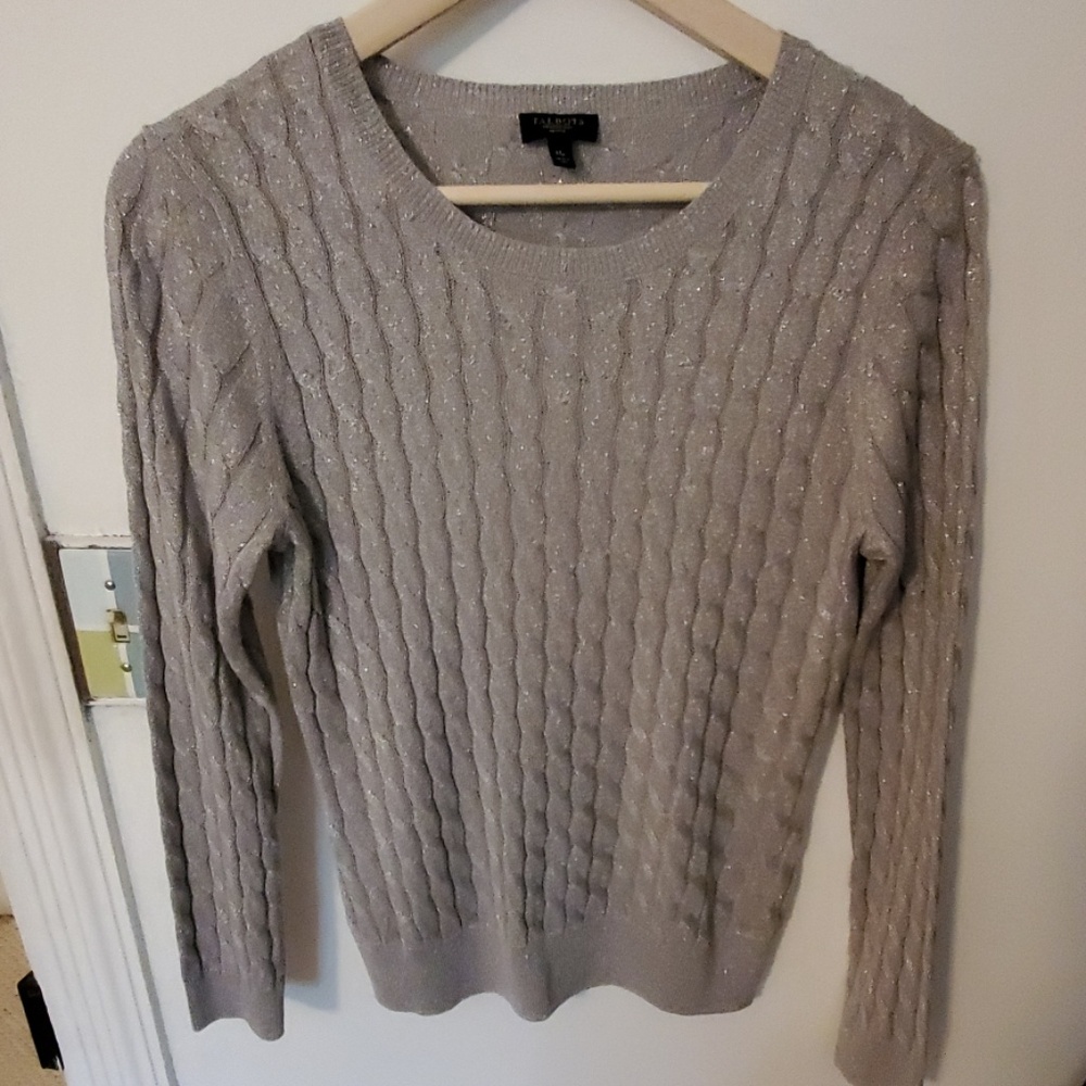 Talbots Petite Silver Sweater